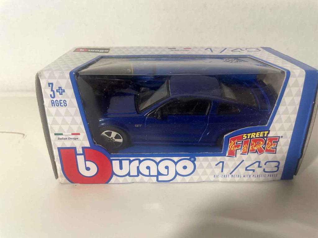 Ford Mustang GT bleue de 2006 - Burago (voiture américaine)