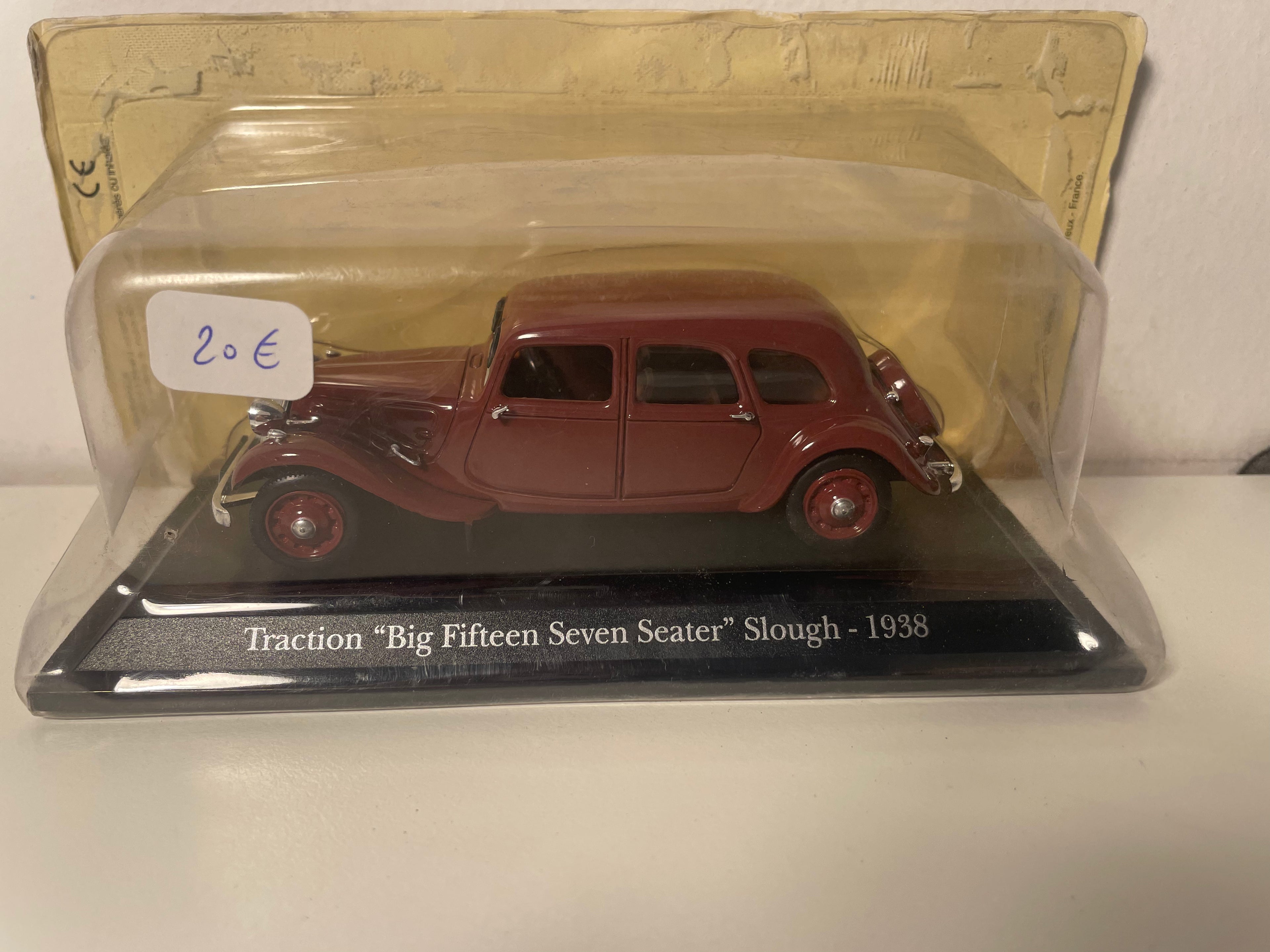 Citroën traction "Big Fifteen Seven Seater" Slough bordeaux de 1938
