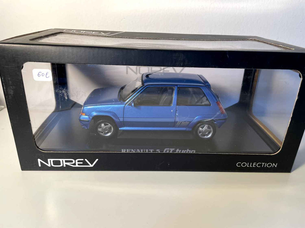 Renault 5 GT Turbo niebieski (skala 1/18) - Norev
