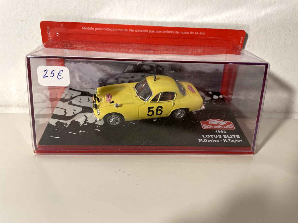 Lotus Elite żółty numer 56 - rajd Monte-Carlo 1962