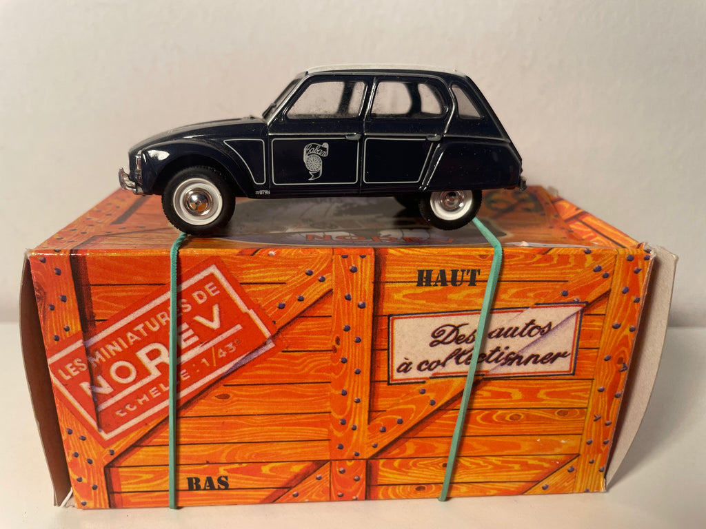 Citroën Dyane Caban dunke Blull an wäiss Dach - NOREV (Auto an Kartonkëscht)