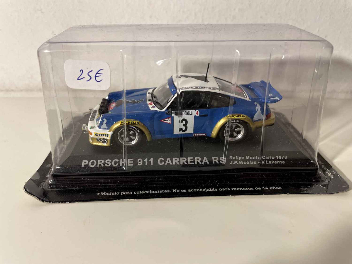 Porsche 911 Carrera RS niebieska numer 3 - Rajd Monte Carlo 1978