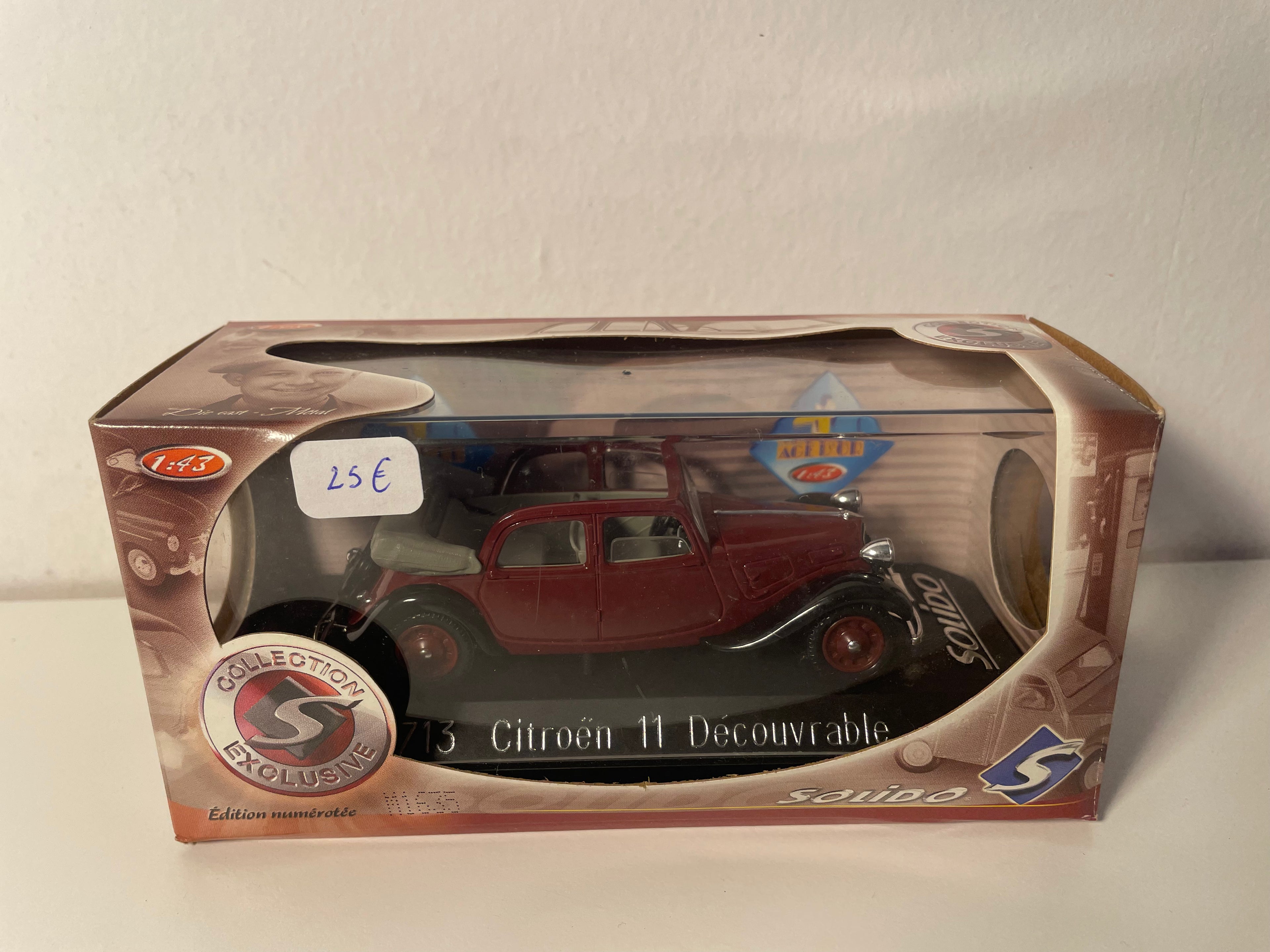 Citroën Traction 11 Convertible Bordeaux - Solido Reference 1713
