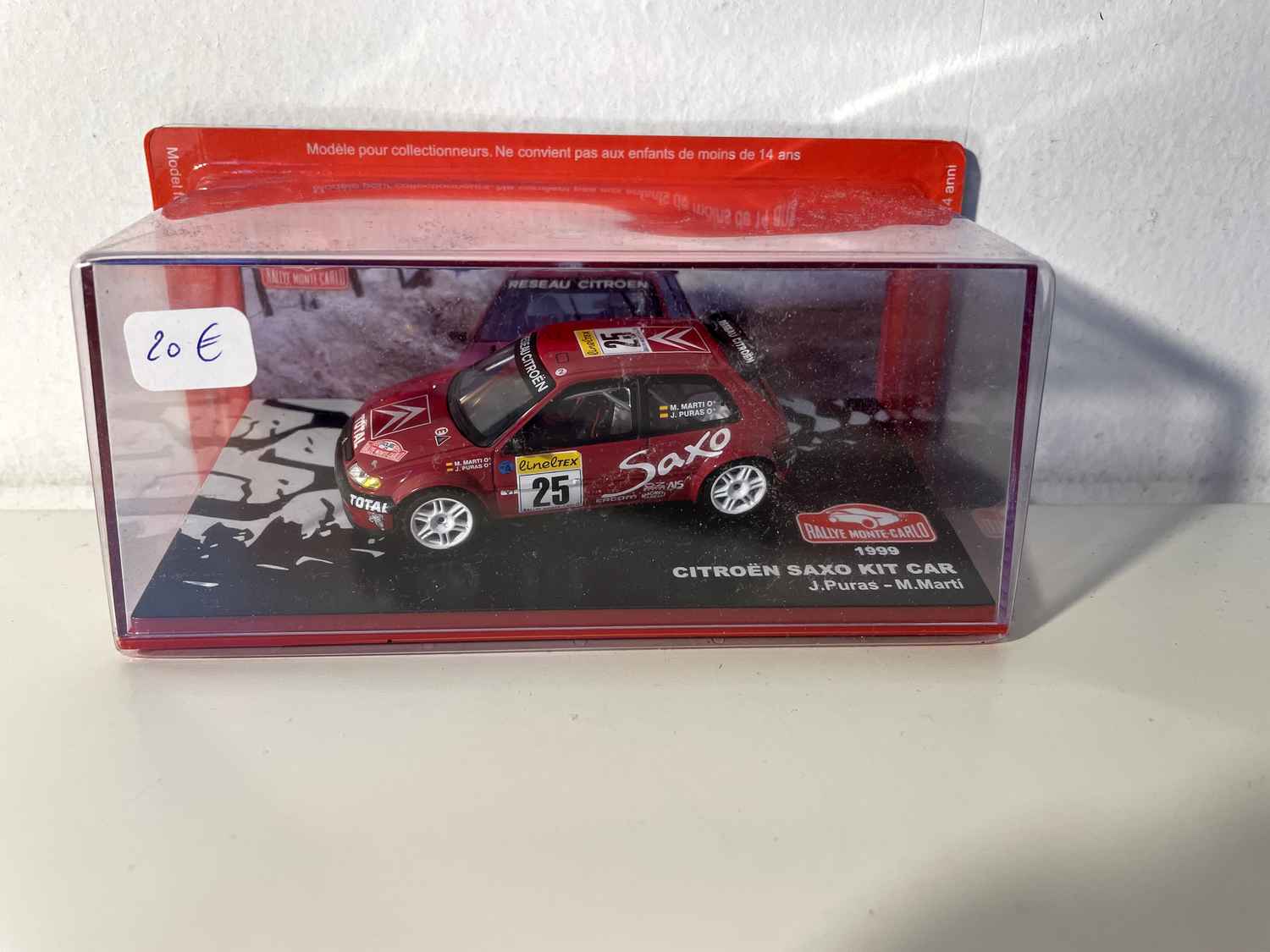 Citroën Saxo kit Car rout Nummer 25 - Rallye de Monté-Carlo 1999