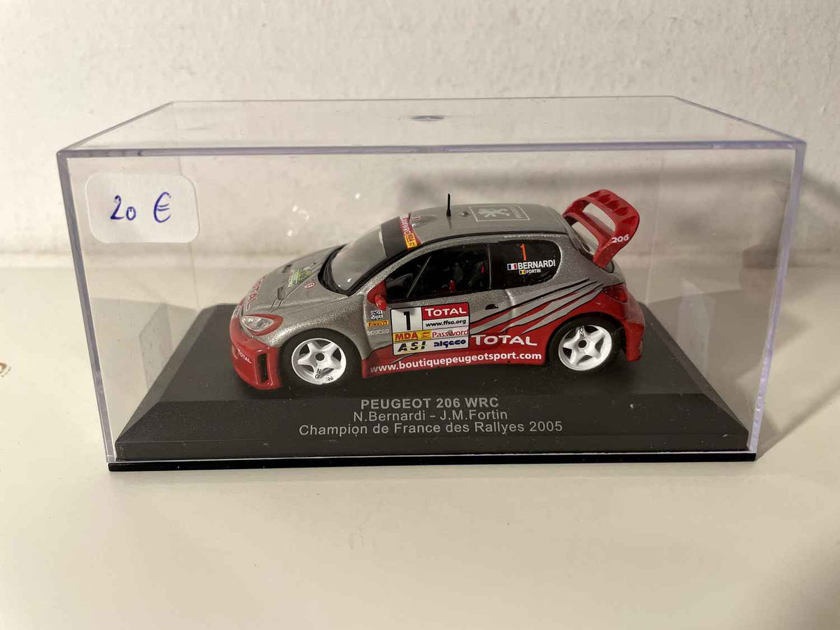 Peugeot 206 WRC szara i czerwona numer 1 - Mistrz Francji w rajdach 2005