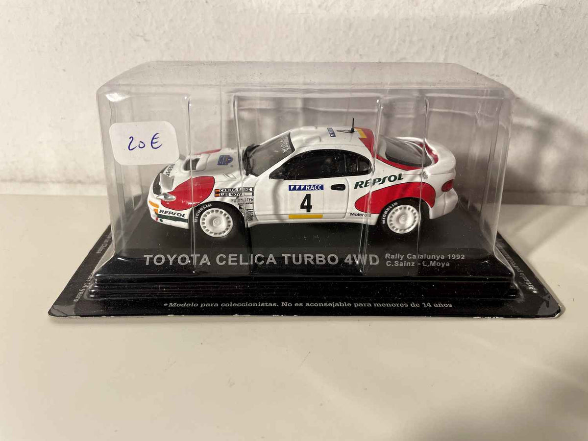 Toyota Celica Turbo 4WD wit en rood nummer 4 - Rally van Catalonië 1992