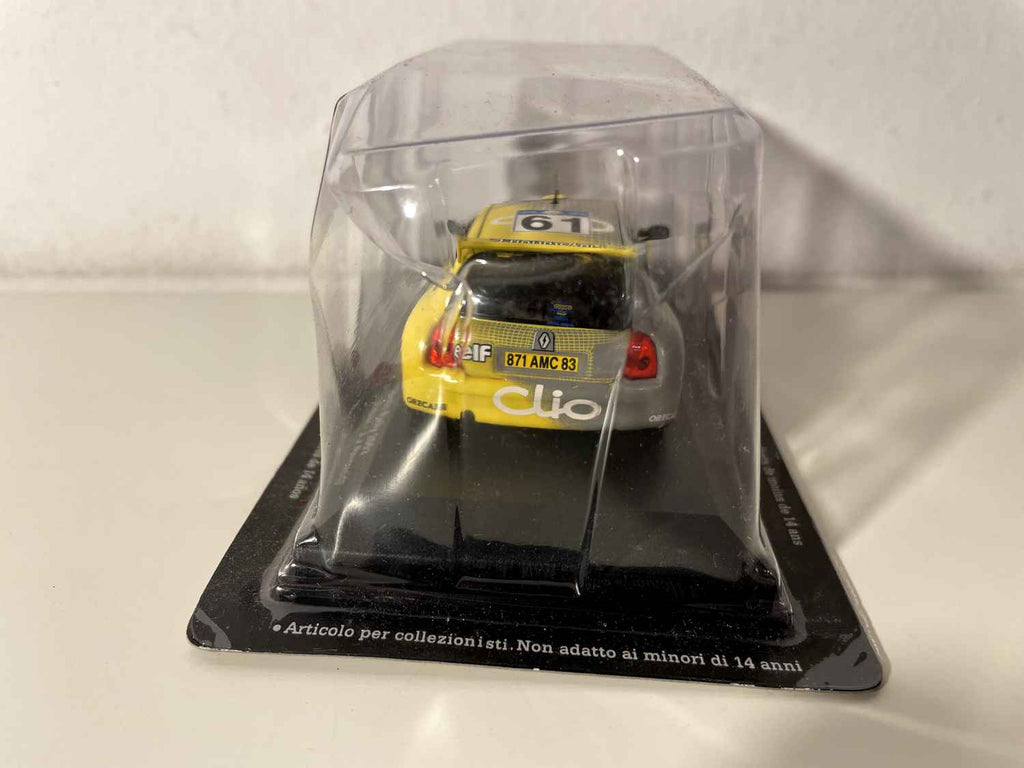 Renault Clio S1600 jaune et grise numéro 61 - Rallye de l'Acropole de 2003