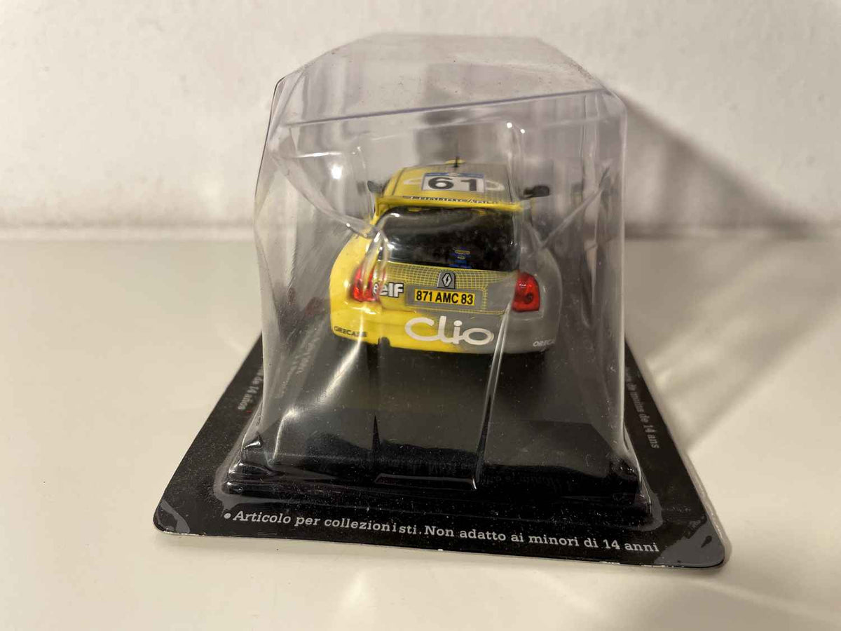 Renault Clio S1600 jaune et grise numéro 61 - Rallye de l'Acropole de 2003