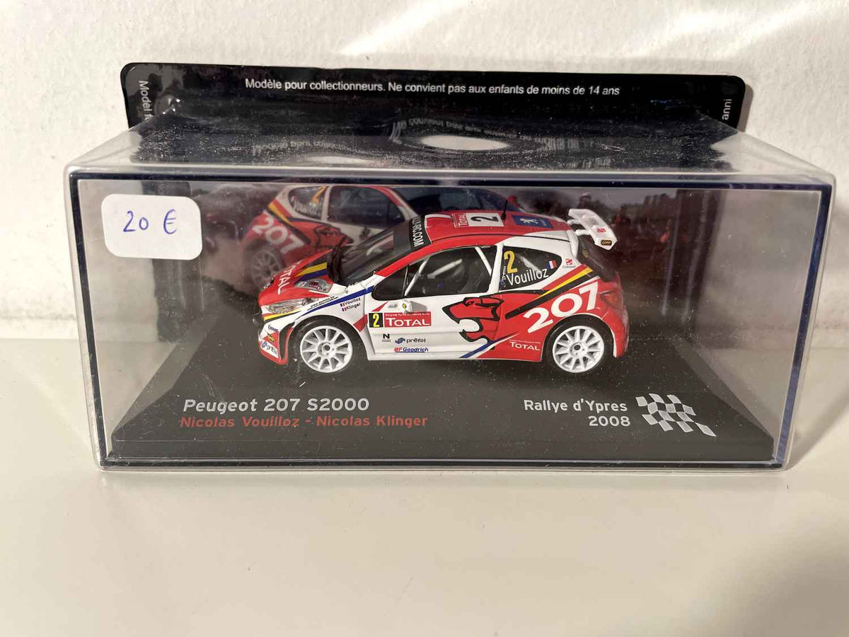 Peugeot 207 S2000 w kolorze czerwonym i białym numer 2 - Rajd Ypres 2008