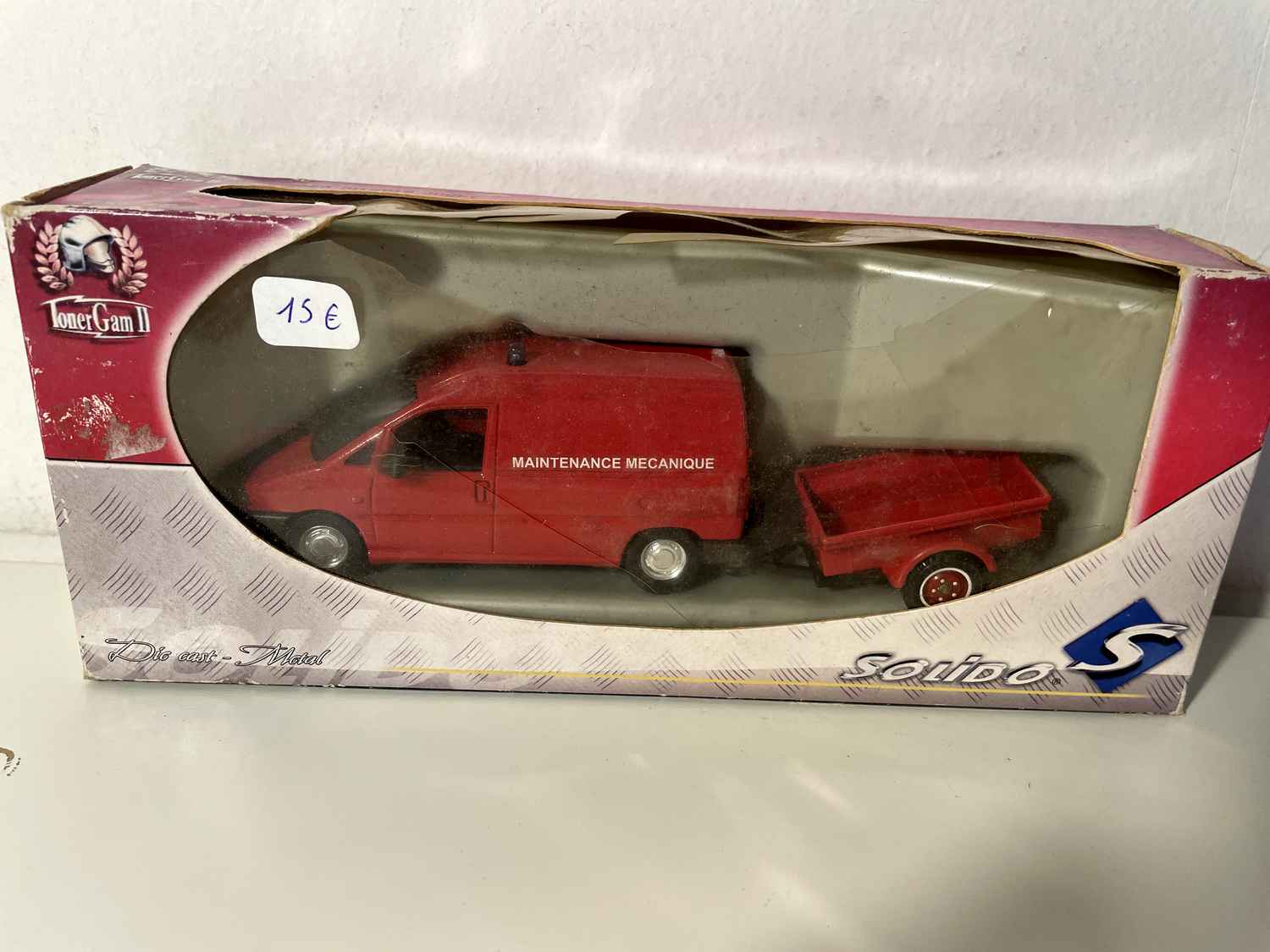 Citroën Jumpy mat FIREFIGHTER-Unhänger (Solido Referenz 3160)