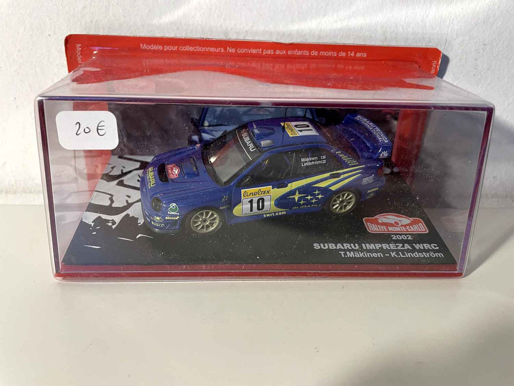 Subaru Impreza WRC niebieska numer 10 - Rajd Monako 2002