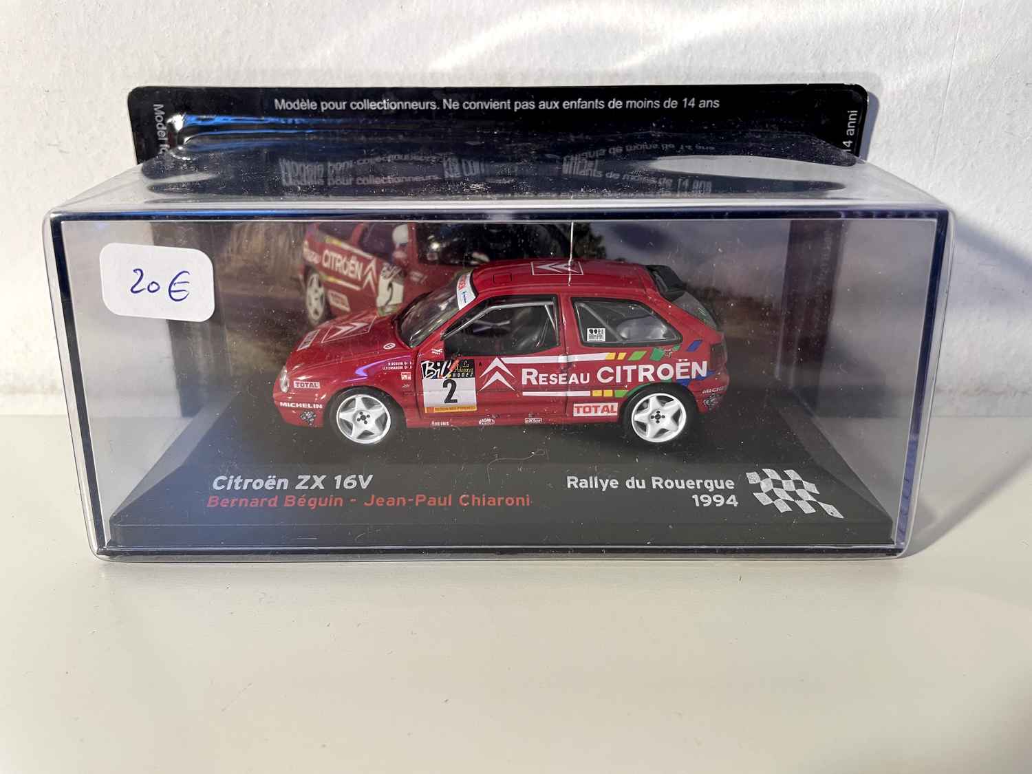 Citroën ZX 16V rood nummer 2 - Rallye van Rouergue 1994