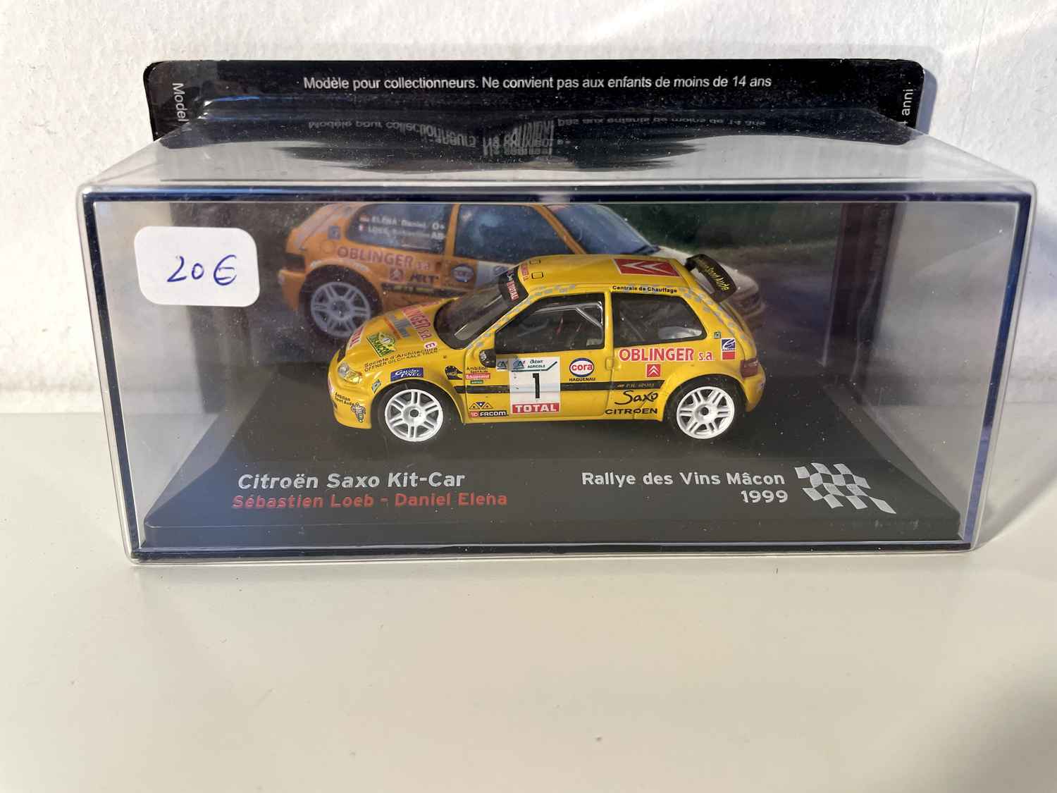 Citroën Saxo Kit-Car giel Nummer 1 - Rallye des Vins Mâcon 1999