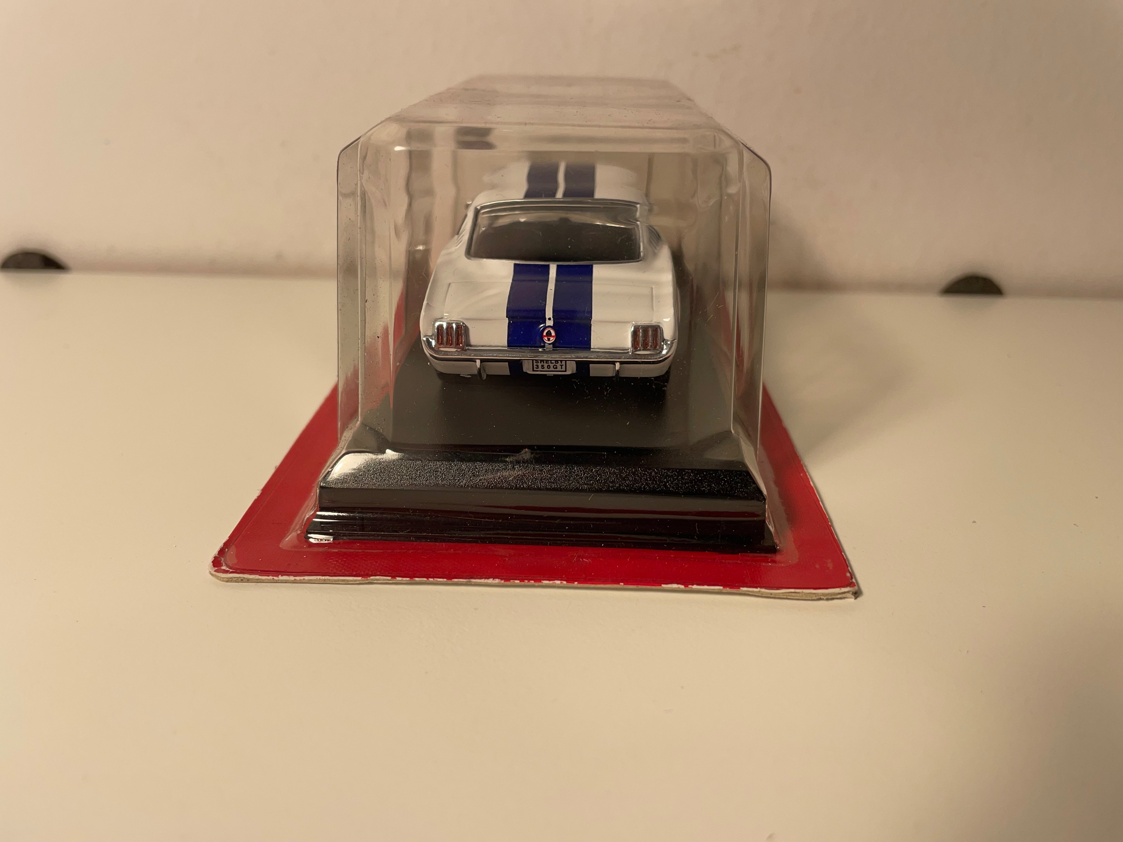 2016 Wäiss a Blo Mustang Shelby GT350R (Amerikaneschen Auto)