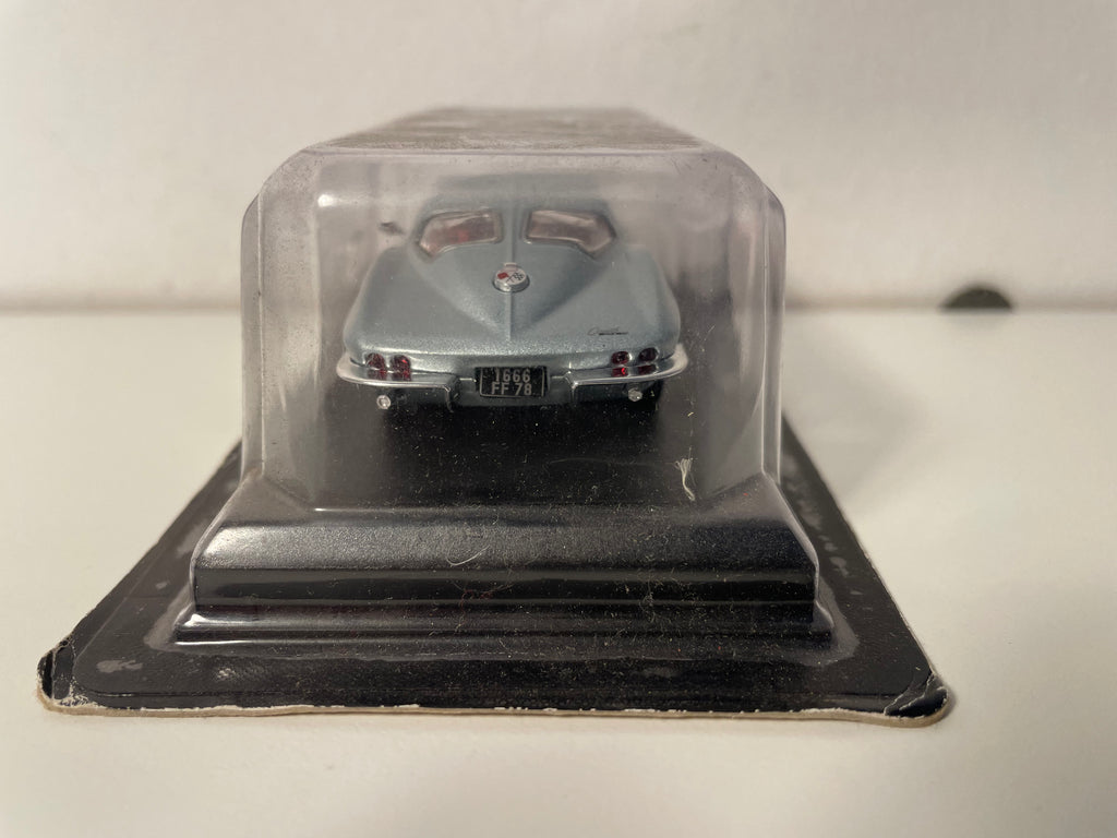 Chevrolette Corvette Stingray grise de 1963 (voiture américaine) - Blister