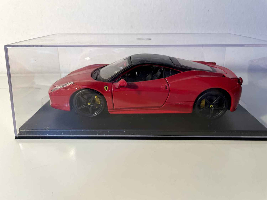 Ferrari 458 Italia rouge de 2009 - BURAGO (échelle: 1/24ème)