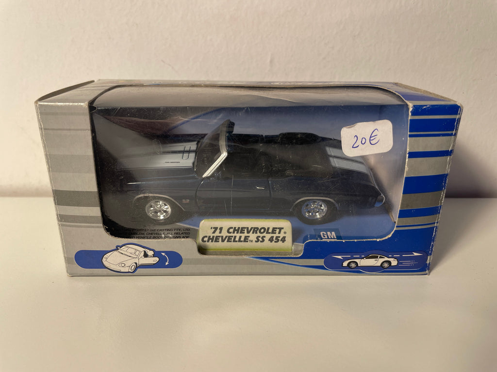 Chevrolet Chevelle SS 454 bleue et blanche - Welly (voiture américaine)