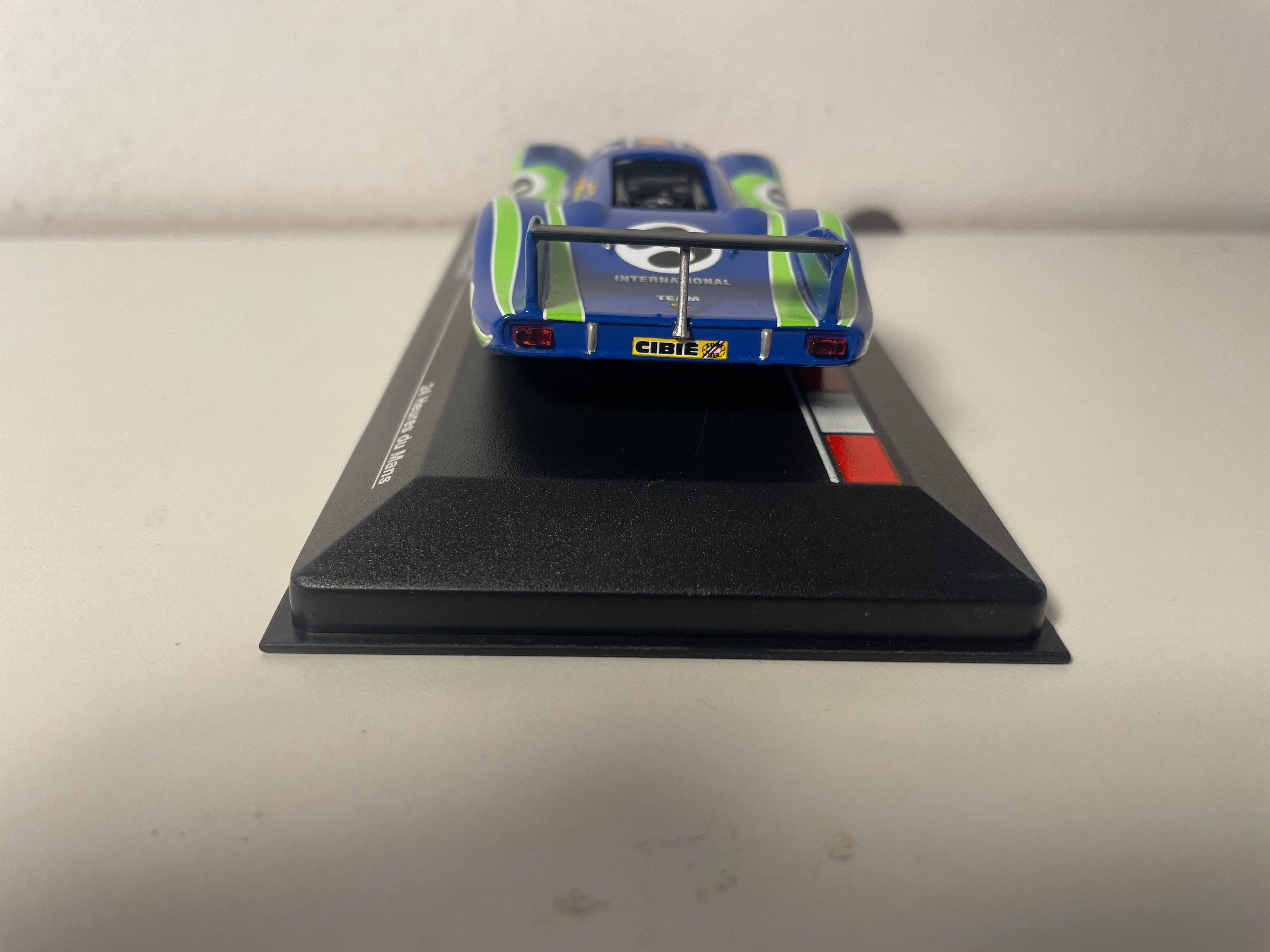 Blauwe en groene Porsche 917 LH nummer 3 (1970 24 uur van Le Mans)