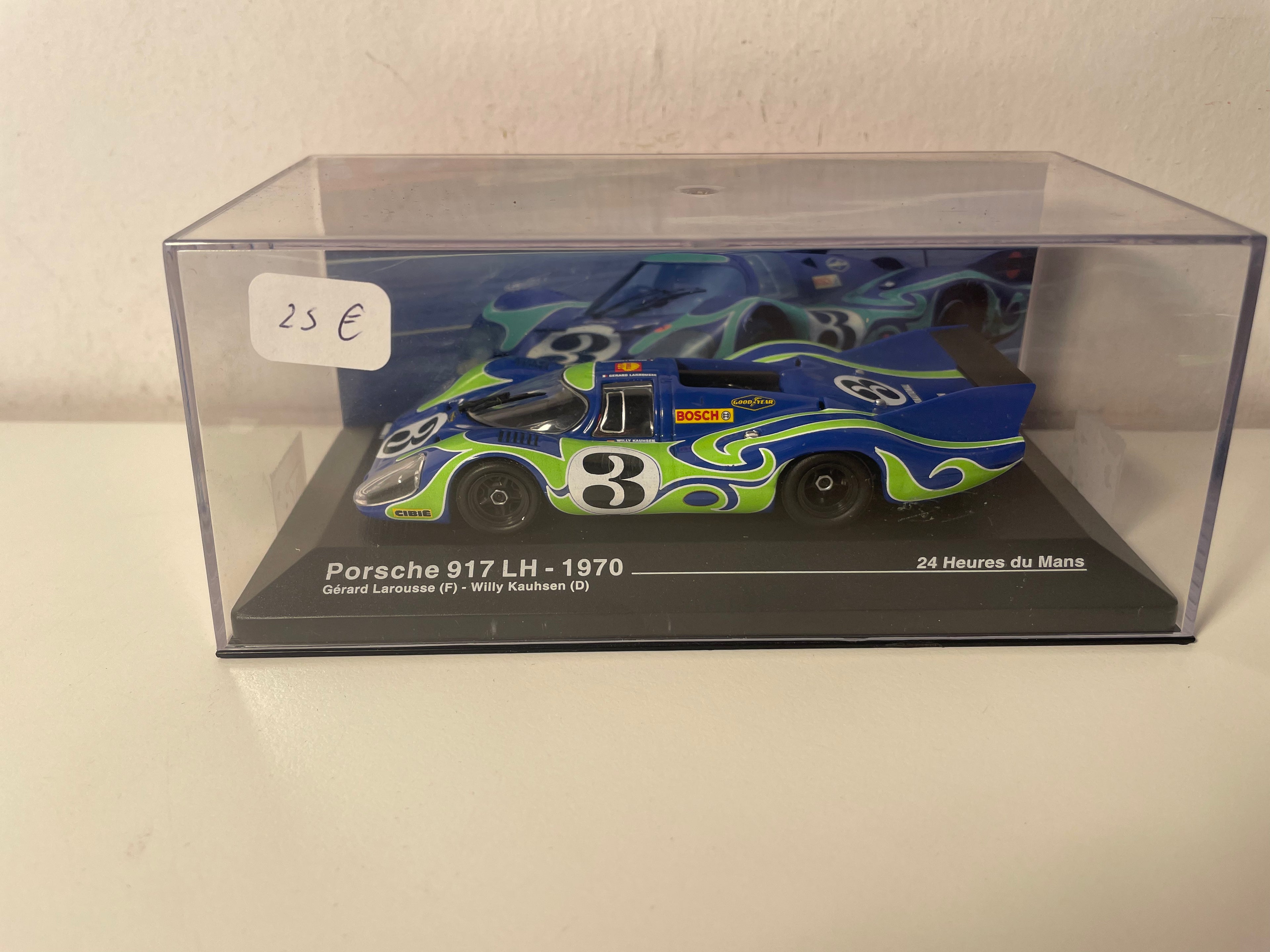 Blauwe en groene Porsche 917 LH nummer 3 (1970 24 uur van Le Mans)