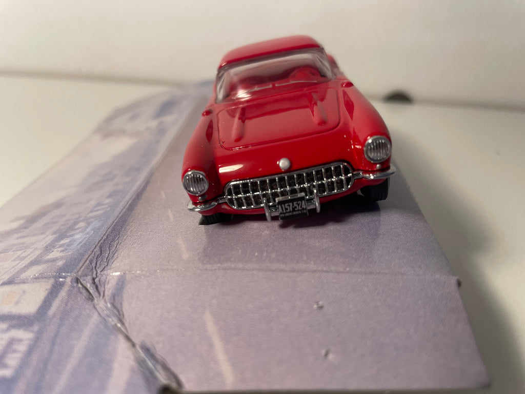 Rout an beige Chevrolet Corvette Dinky - Matchbox (amerikanescht Auto)
