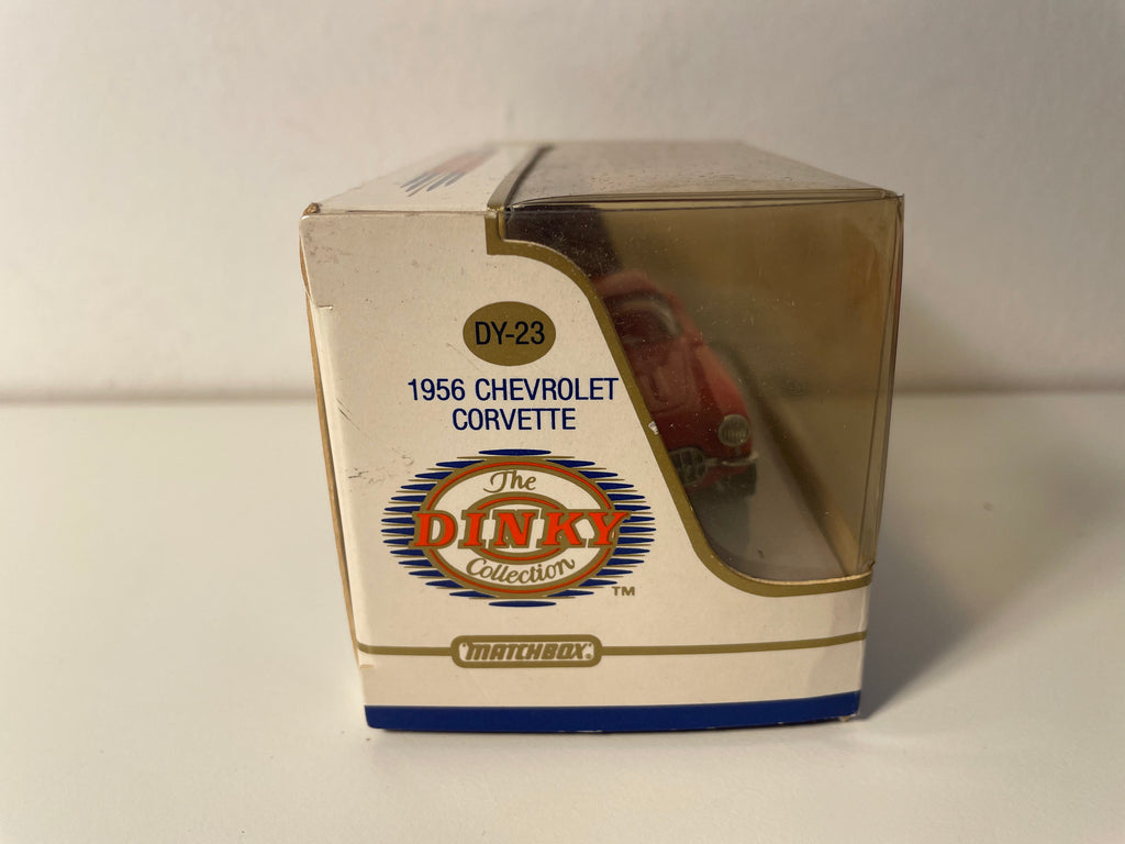 Rout an beige Chevrolet Corvette Dinky - Matchbox (amerikanescht Auto)