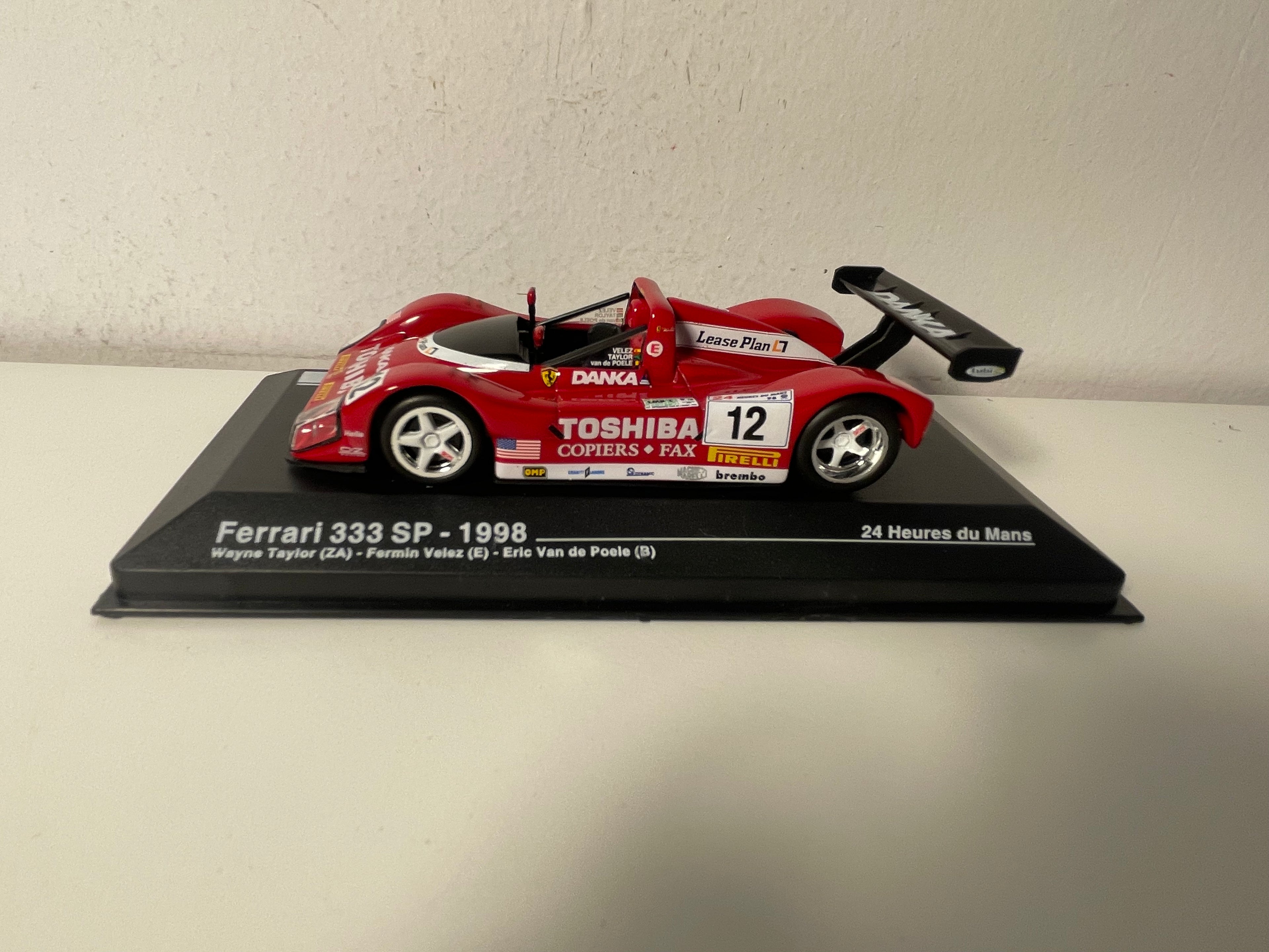Ferrari 333 SP rouge numéro 12 - 24 heures du Mans de 1998