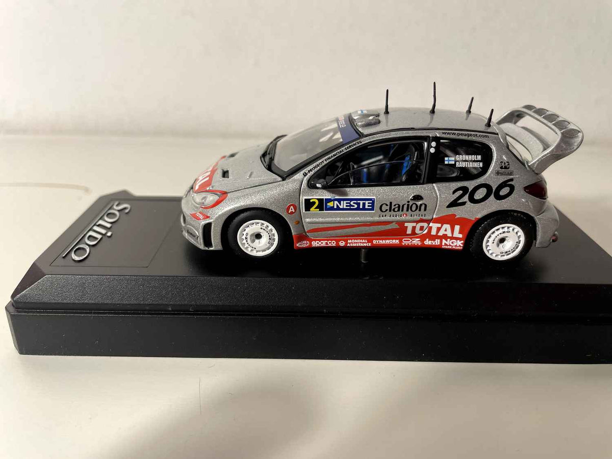 Peugeot 206 WRC gris vun 2002 - Solido Referenz 1586