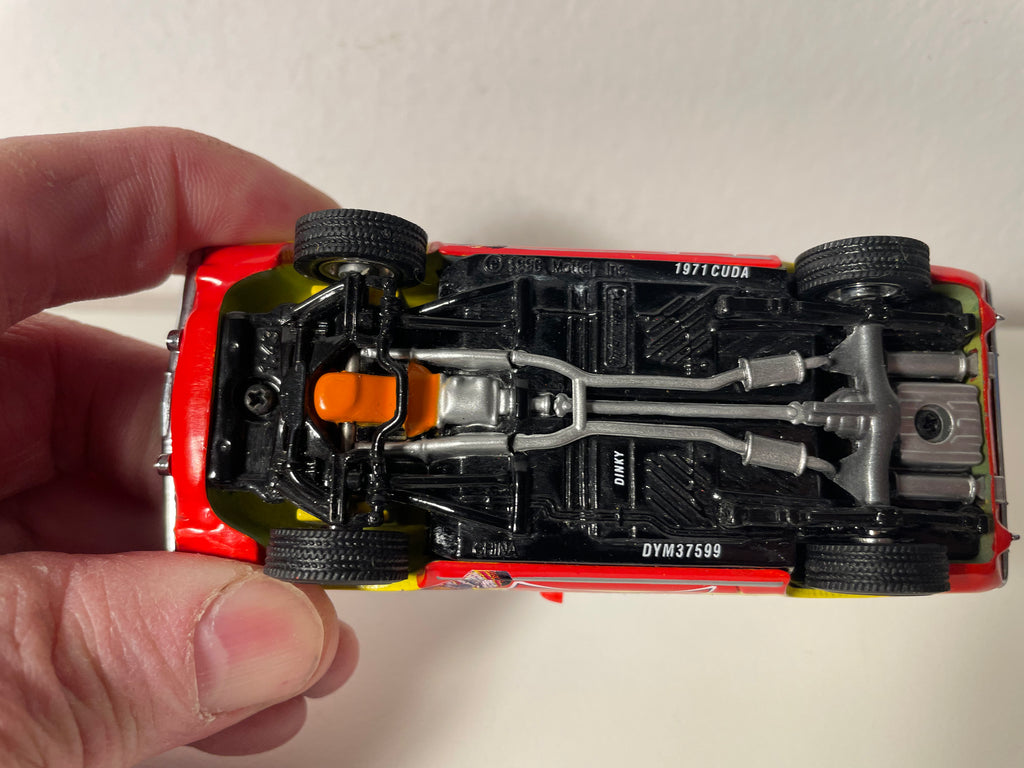 Pontiac GTO giel, blaut an rout - BUDWEISER Bieren - MATCHBOX (am amerikanesche Auto)