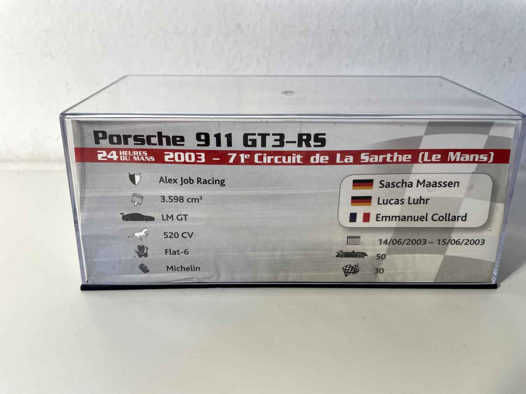 Porsche 911 GT3-RS blanche, rouge et jaune numéro 93 - 24 heures du Mans de 2003