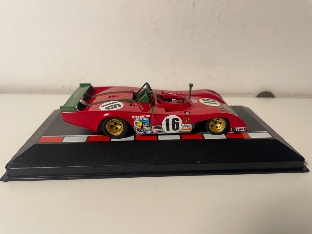 Ferrari 312PB rouge numéro 16 - 24 heures du Mans de 1973