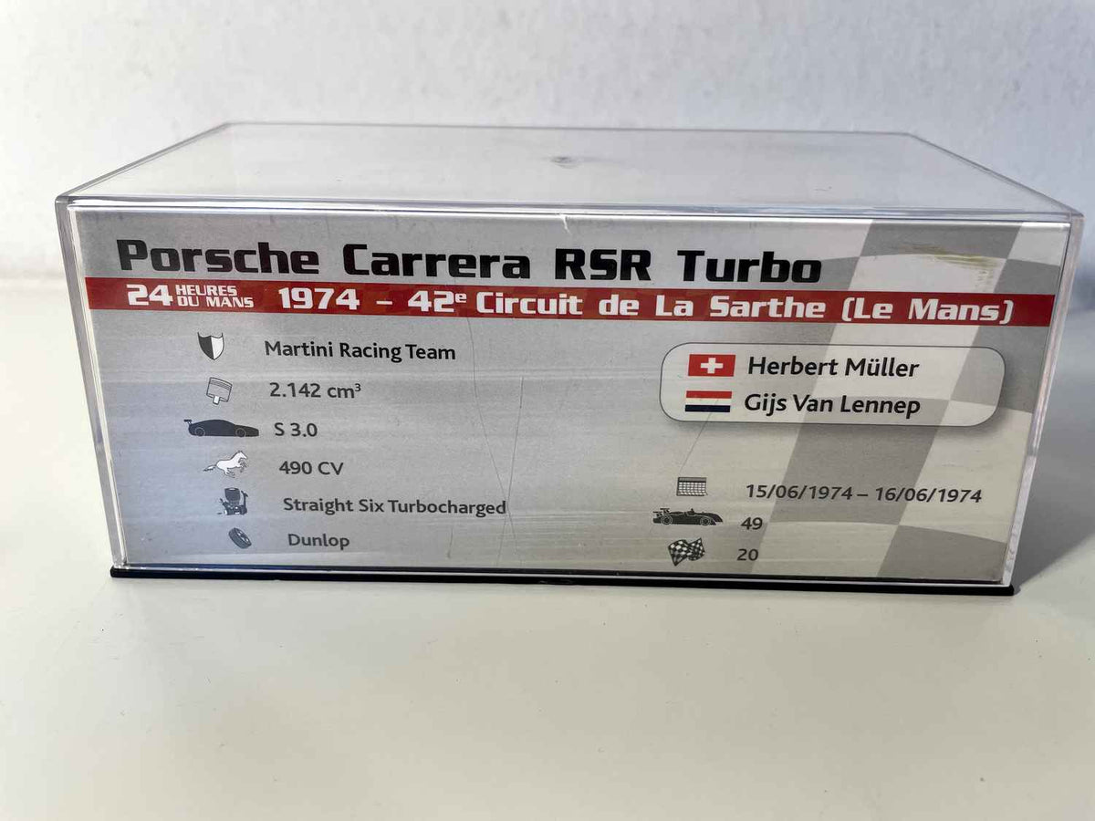 Porsche Carrera RSR Turbo grijs en rood nummer 22 - 24 uur van Le Mans 1974