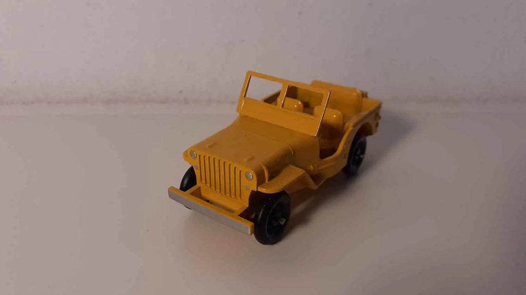 Jeep Willys jaune version civile Dinky-Toys (Editions Atlas) SANS boite Bernard Miniatures