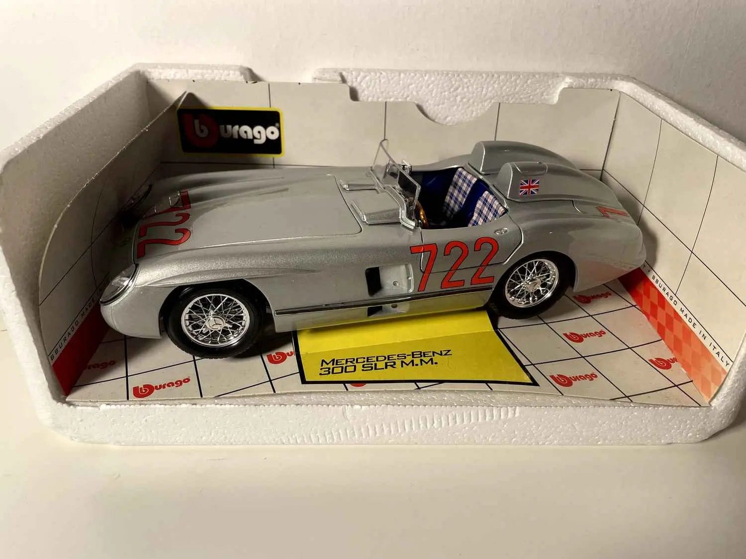 Mercedes-Benz 300 SLR M.M. grise (échelle 1/18ème) Bernard Miniatures