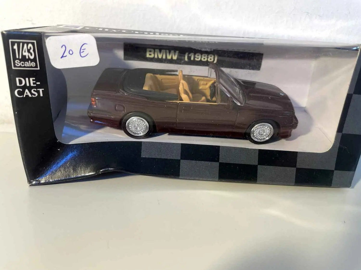 Mercedes-Benz cabriolet bordeaux foncé de 1988 Bernard Miniatures