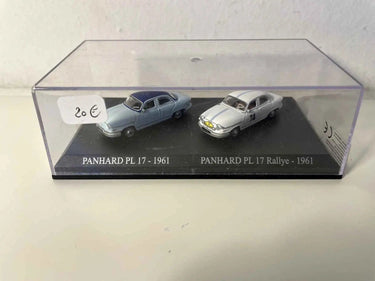 Panhard PL17 bleue de 1961 + Panhard PL 17 rallye blanche de 1961 (Echelle HO) Bernard Miniatures