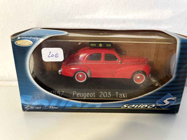 Peugeot 203 rouge TAXI (Solido référence 4557) Bernard Miniatures