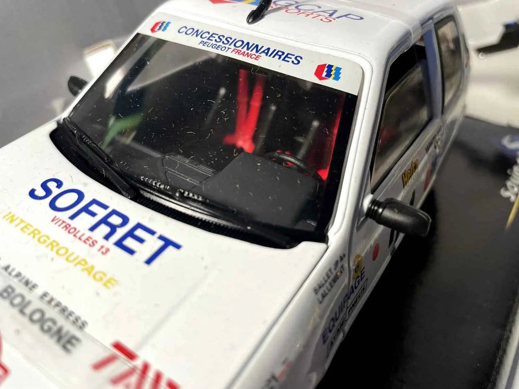 Peugeot 205 GTI blanche numéro 21 - Rallye 1988 (Solido référence 9047) ECHELLE 1/18ème Bernard Miniatures