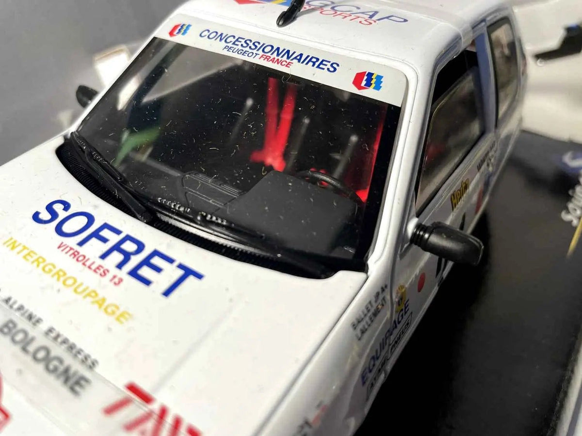 Peugeot 205 GTI blanche numéro 21 - Rallye 1988 (Solido référence 9047) ECHELLE 1/18ème Bernard Miniatures