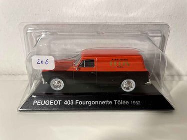 Peugeot 403 fourgonnette tôlée rouge et noire d e1962 (avec publicité pour la parfumerie Félix à Paris) Bernard Miniatures