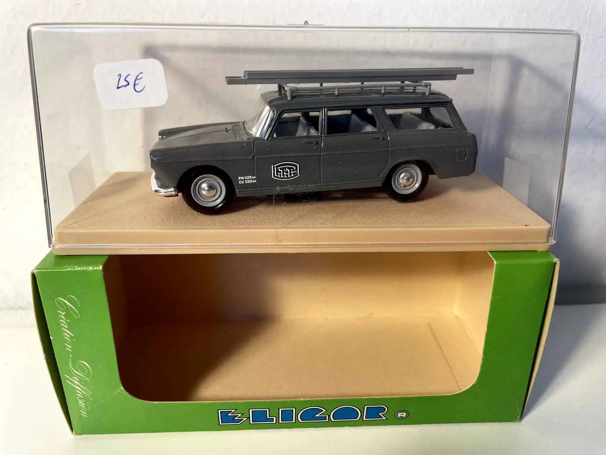 Peugeot 404 break grise de 1964 PTT / TELEPHONE (Eligor) Bernard Miniatures