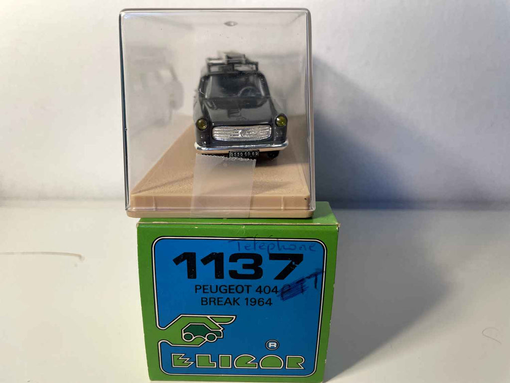 Peugeot 404 break grise de 1964 PTT / TELEPHONE (Eligor) Bernard Miniatures