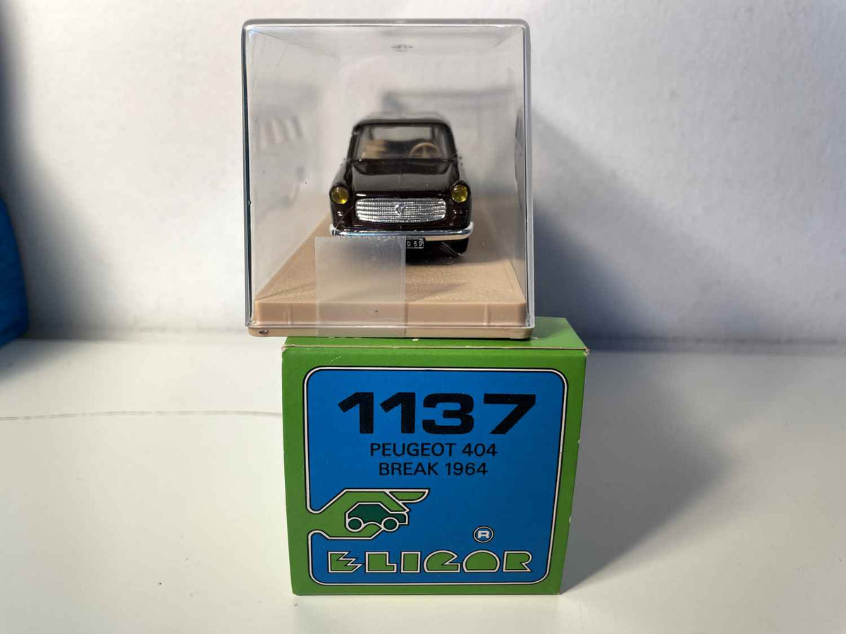 Peugeot 404 break marron foncée de 1964 (Eligor) Bernard Miniatures