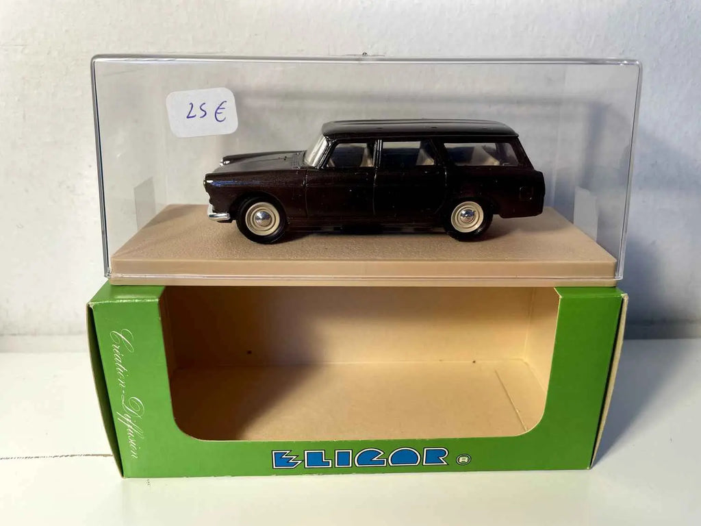 Peugeot 404 break marron foncée de 1964 (Eligor) Bernard Miniatures