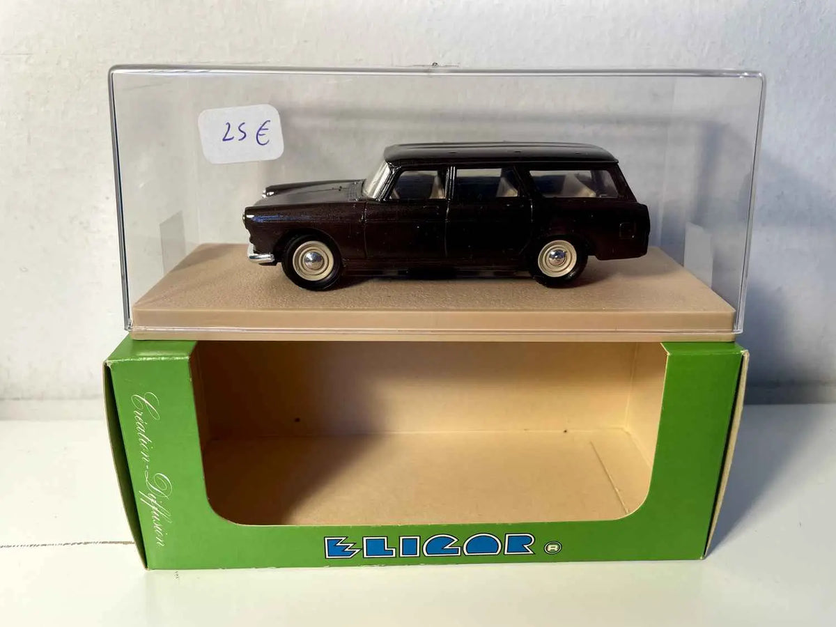 Peugeot 404 break marron foncée de 1964 (Eligor) Bernard Miniatures
