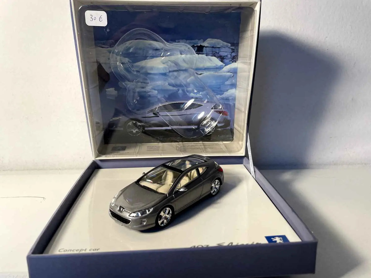 Peugeot 407 Elixir grise (coffret boite carré en carton) Norev Bernard Miniatures
