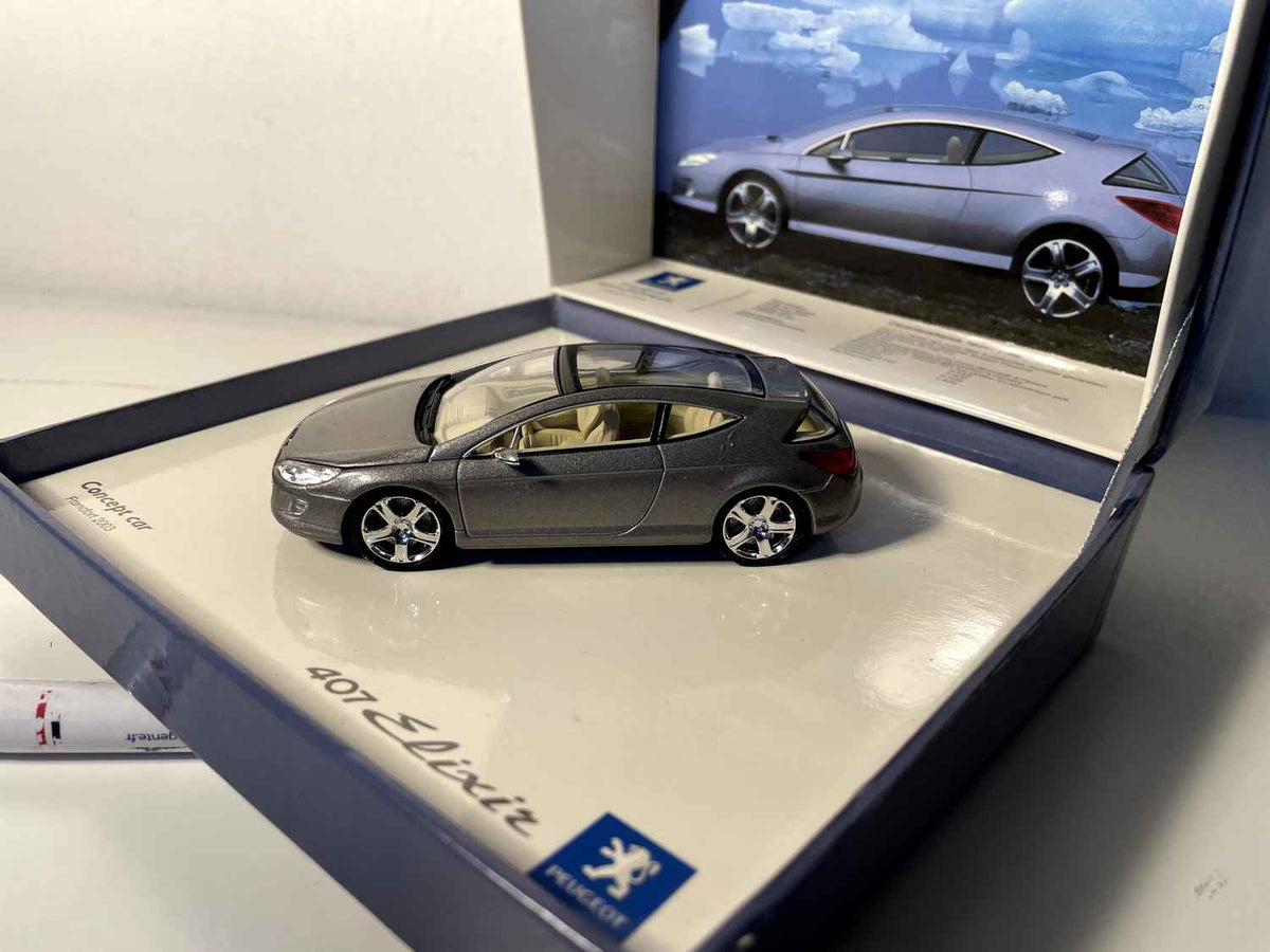Peugeot 407 Elixir grise (coffret boite carré en carton) Norev Bernard Miniatures