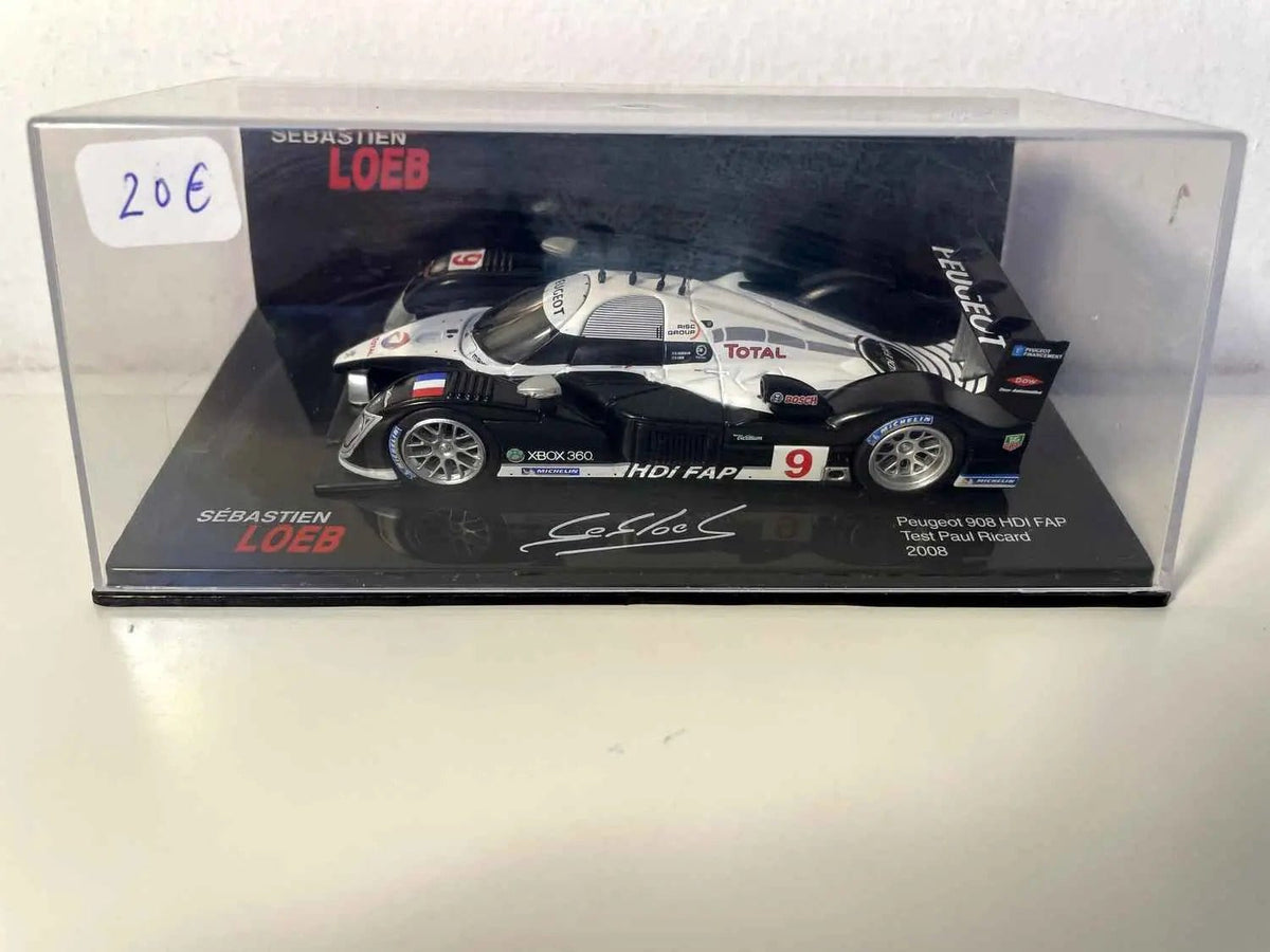 Peugeot 908 HDI FAP numéro 9 test Paul Ricard de 2008 avec Sébastien Loeb Bernard Miniatures