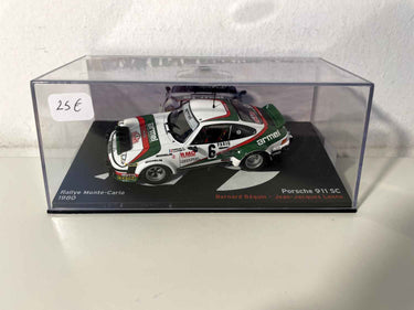 Porsche 911 SC blanche, verte et rouge numéro 6 - rallye de Monté-Carlo 1980 Bernard Miniatures