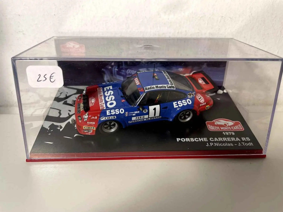 Porsche Carrera RS bleue et rouge numéro 1 - rallye de Monté-Carlo 1979 Bernard Miniatures