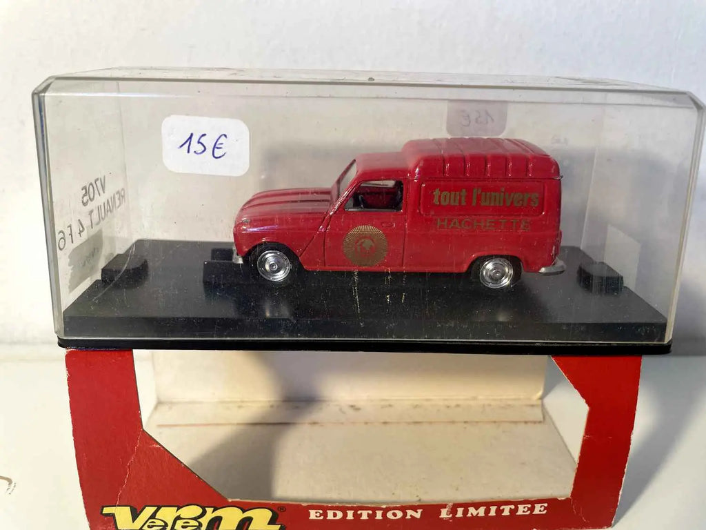 Renault 4F6 rouge avec la publicité TOUT L'UNIVERS (Vérem) Bernard Miniatures